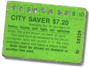 M&MTB City Saver ticket, early 1980s