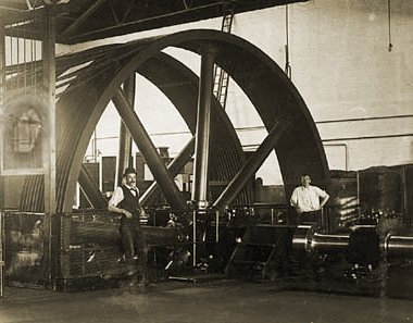 Fitzroy engine house gearing wheel. Photograph University of Melbourne.